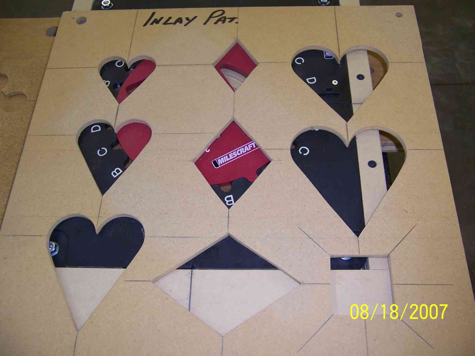Inlaid butterfly joints